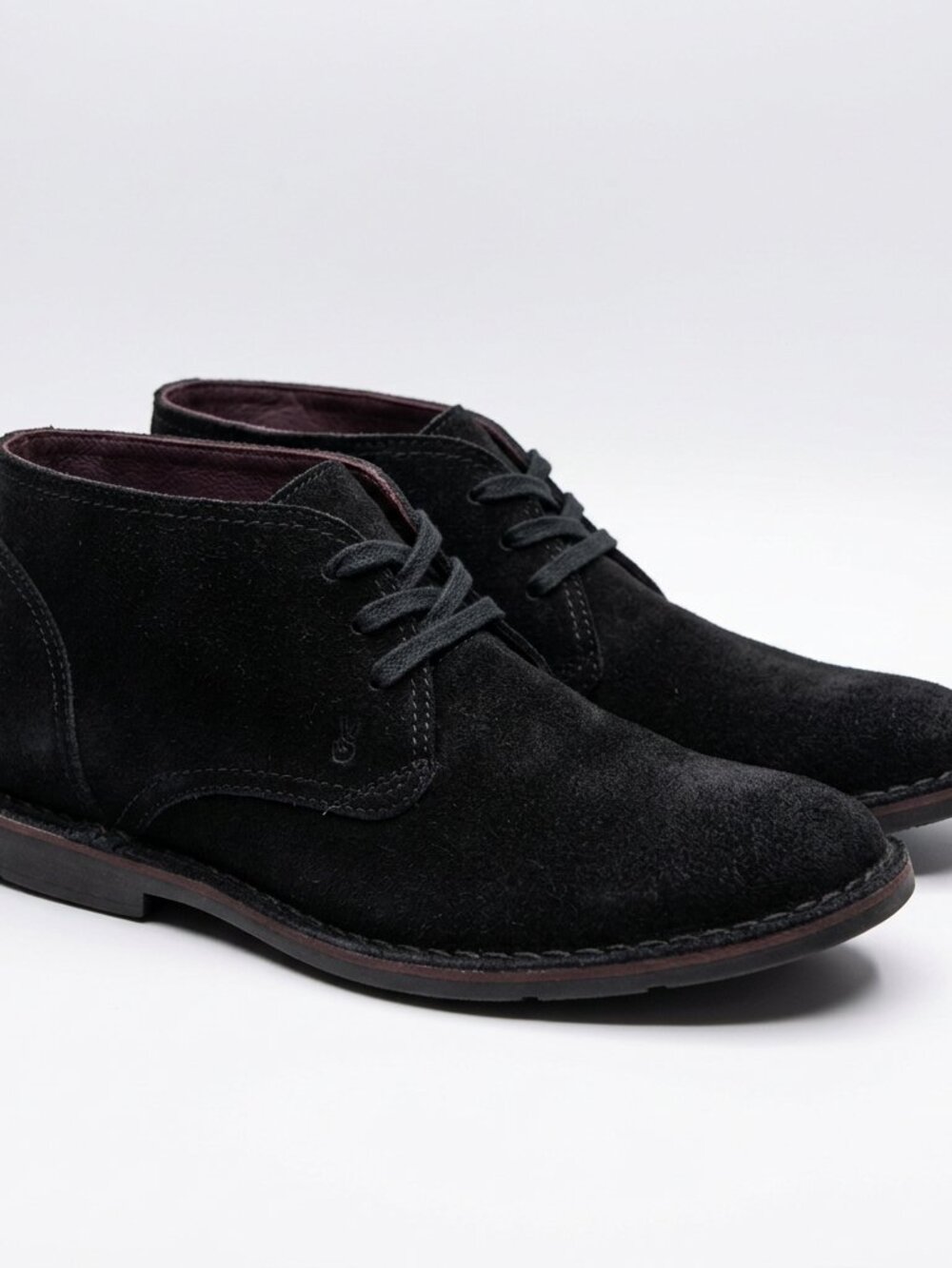 John Varvatos Men's Hipster Chukka Black Suede Lace Up Ankle Boots | Sz 41.5